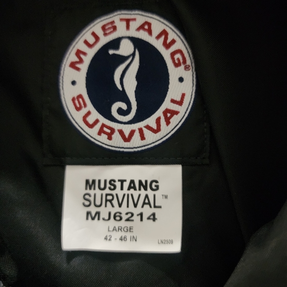 Mustang Survival Mens Blue Flotation Jacket MJ6214 Rescue Adult Large - Picture 6 of 6